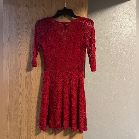 Red Lace Dress for Homecoming/Christmas/Valentines/Date etc Size S - Picture 8 of 14